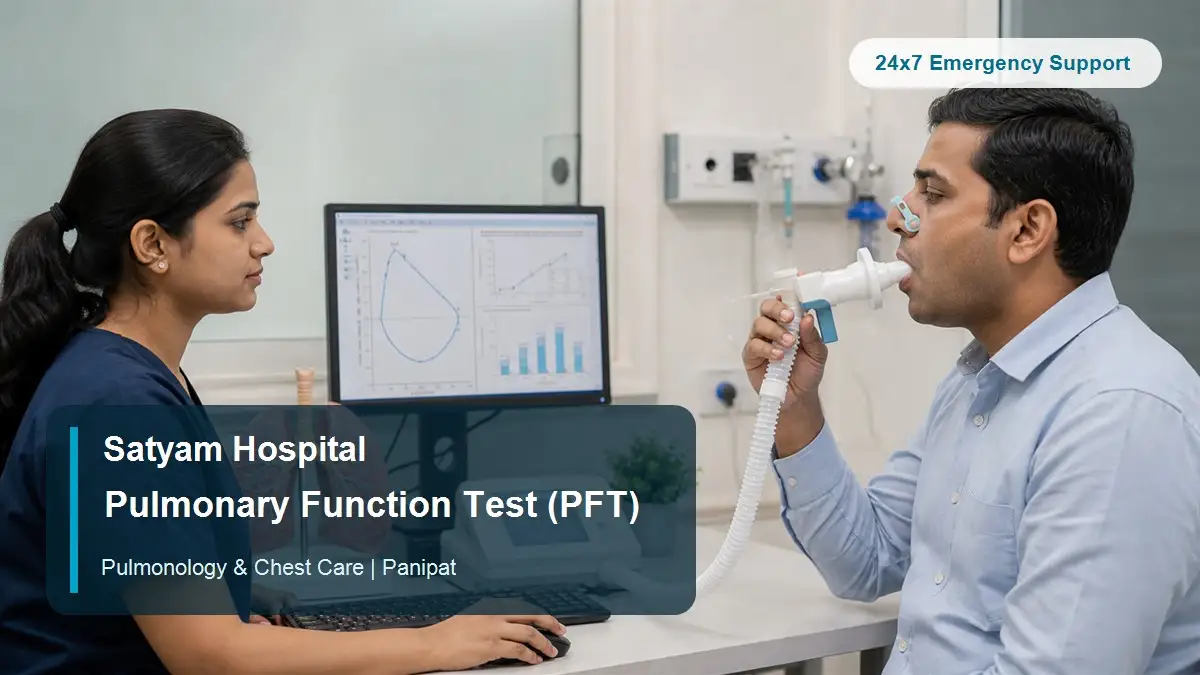 Pulmonary function test at Satyam Hospital