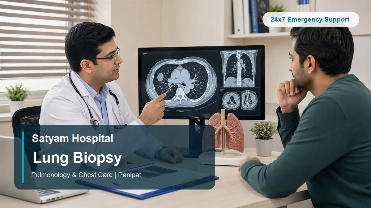 Lung biopsy support at Satyam Hospital