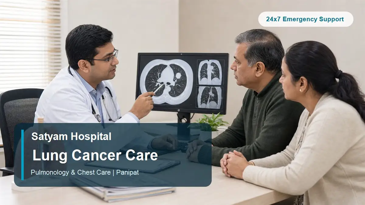 Lung cancer evaluation at Satyam Hospital