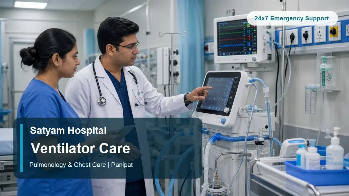 Ventilator care at Satyam Hospital